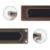 Youther Silver Stainless Steel Sliding Handles, Black Square 1 view 3
