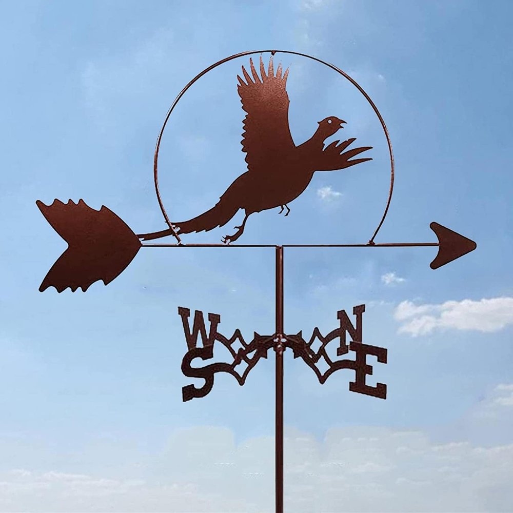 QHYXT Decorative Garden Wind Vane, Stainless Steel, Turkey