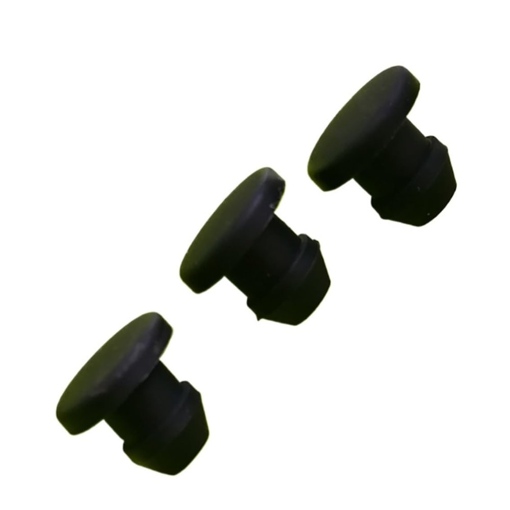 GaterTOOL 10-Piece Set Black Silicone Rubber Hole Plugs, 4.5–50.6 mm (17 mm)