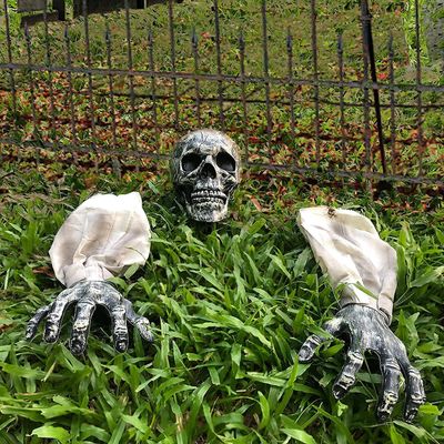 BENGZAN Halloween Skeleton Yard Stakes with Skull and Arms