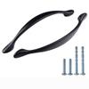 Cosnys 10-Pack Solid Matte Black Cabinet Handles, Arch-Shaped, 128 mm Hole Spacing view 1