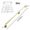 Complete Stair Handrail Set, 1 m, Gold-Tone Metal view 2
