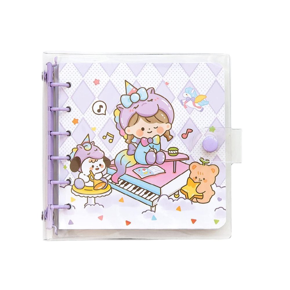 Kawaii Starlight Square Loose-Leaf Notebook with Replaceable Refill