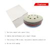 ZSBLXHHJD Sandpaper, 5-Pack, 5 in (125 mm), 8-Hole, Soft Super-Fine Wet/Dry Hook-and-Loop, 1500 Grit view 3