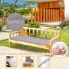 Red Outdoor Bench Cushion with Removable Cover, 100 x 50 x 8 cm view 2