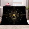 Aolity Viking Magic Sailing Compass Cozy Blanket, 130 x 150 cm, Extra Soft Microfiber Throw view 1