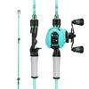 One Bass Spirit Flame Fishing Rod and Reel Combo, 1.8 m, Casting Blue, Right-Handed view 1