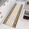 Siunwdiy Non-Slip Moroccan 3D Pattern Runner Rug, Cream, 50 x 100 cm view 2