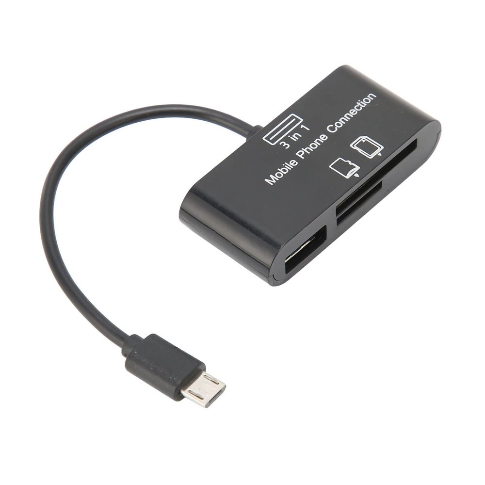 Micro USB OTG Card Reader for Android, Supports Memory Cards and USB Drives