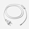 Lightstock Textile Cable Lead with Euro Plug and Switch, 250 cm, 2 x 0.75 mm, White view 1