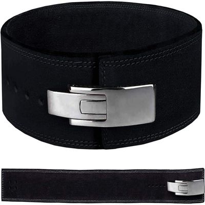 Royal Premium Weightlifting Lever Belt, Cowhide Leather Buckle Belt for Fitness, Powerlifting, Strength Training and Bodybuilding, 8.5 cm / 10 cm, Men and Women (M)
