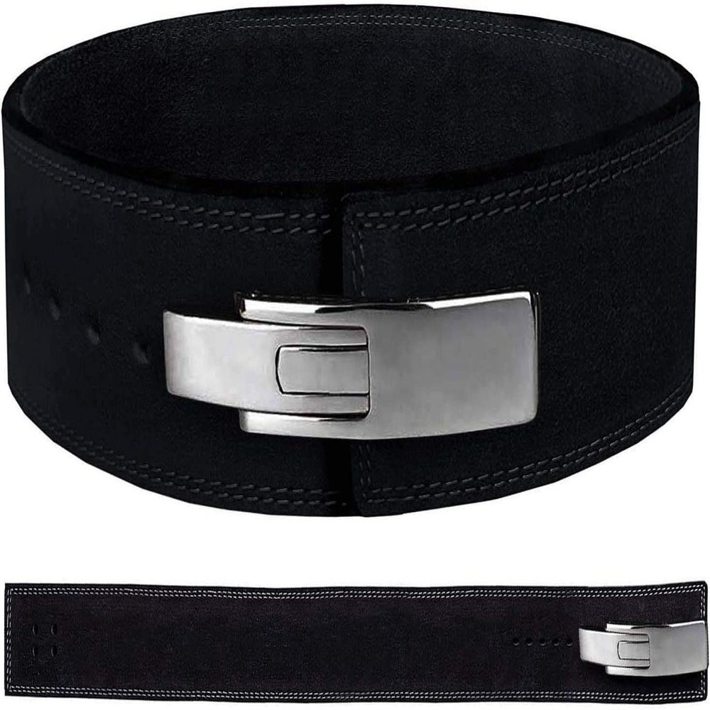 Royal Premium Weightlifting Lever Belt, Cowhide Leather Buckle Belt for Fitness, Powerlifting, Strength Training and Bodybuilding, 8.5 cm / 10 cm, Men and Women (M)