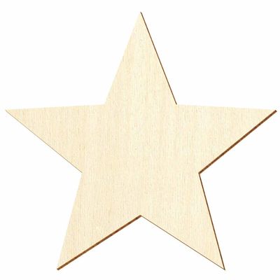 5-Point Wooden Star V2, 3–50 cm