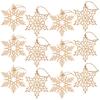 com-four 12-Piece Wooden Christmas Tree Ornament Set view 1