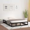 vidaXL Solid Wood Bed Frame, Black, 140 x 190 cm view 2
