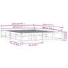 vidaXL Solid Wood Bed Frame, Black, 140 x 190 cm view 3