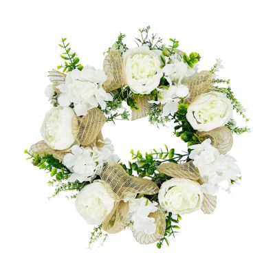 Rifuli Decor Artificial Decorative Wreath, Indoor/Outdoor Party and Wall Decoration, Spring/Summer Door Wreath with Inflatable Easter Bunny, As Shown, One Size