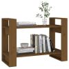 Chenshu Bookshelf/Room Divider, Children's Room Shelf, Freestanding Shelf, File Shelf, Honey Brown, 80 x 35 x 56.5 cm, Solid Wood view 4