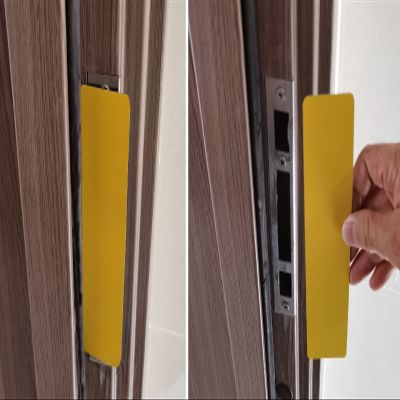 50-Piece Lockdown Magnetic Door Strips, Thin Door Safety Strips for Schools and Offices, Emergency Quick-Locking Door Bolt, Pure Yellow