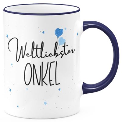 FunTasstic World's Best Uncle Coffee Mug, Double-Sided Print, Dishwasher-Safe, Cobalt