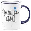 FunTasstic World's Best Uncle Coffee Mug, Double-Sided Print, Dishwasher-Safe, Cobalt view 1