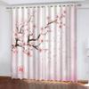 Aolity Pink Japanese Cherry Blossom Blackout Curtains view 2