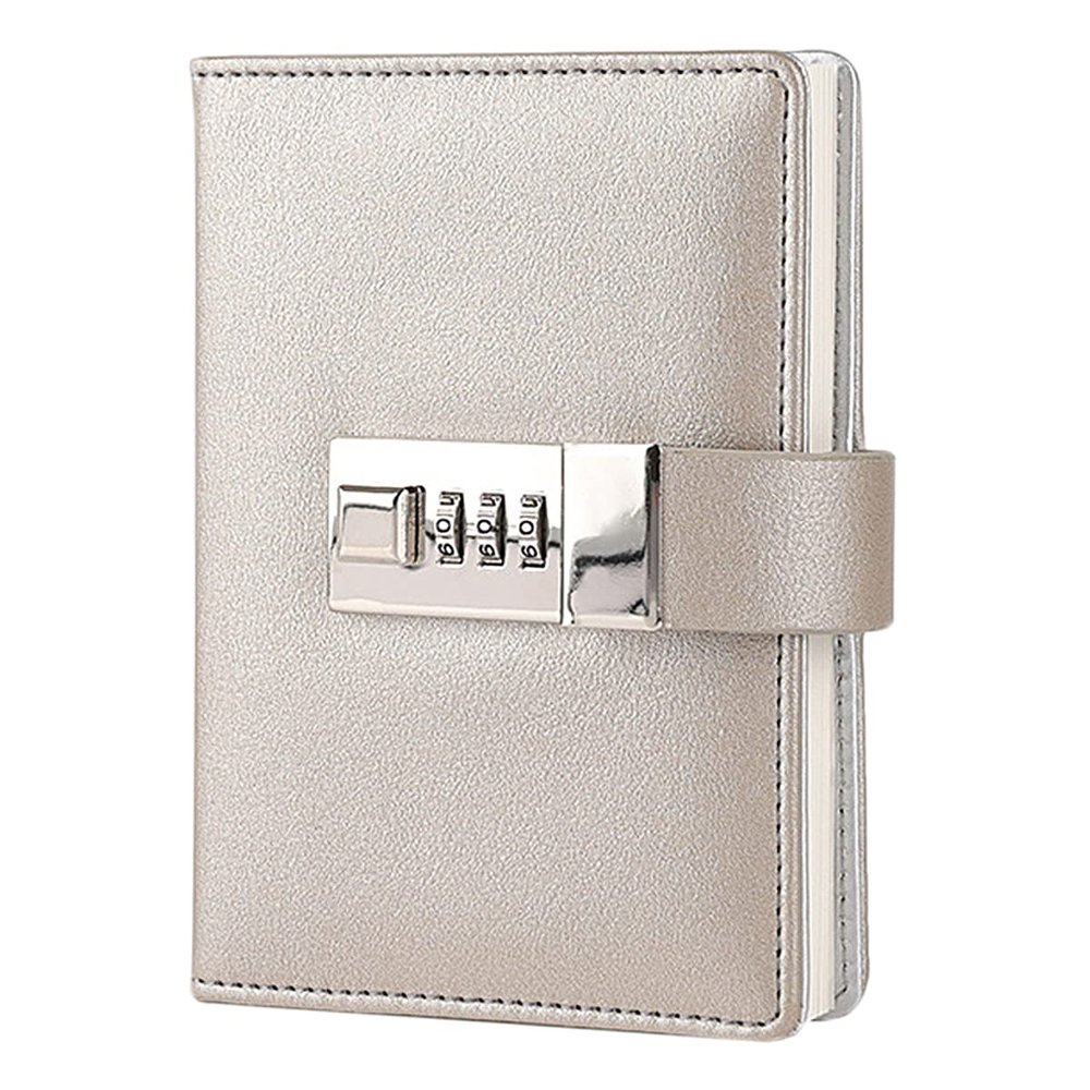 NectaRoy Mini Diary with Lock, PU Leather, 10 x 14 cm