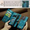 UFinetech iPhone 14 Pro Flip Leather TPU Wallet Case, Blue view 3