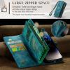 UFinetech iPhone 14 Pro Flip Leather TPU Wallet Case, Blue view 4