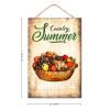 NABRAND Summer Fruits Wood Wall Sign, Rustic Fruit Decor, 20 x 30 cm view 4