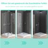 Shower Enclosure 100 x 80 cm, Corner Entry, Folding Doors, 6 mm Tempered Glass view 2