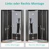 Shower Enclosure 100 x 80 cm, Corner Entry, Folding Doors, 6 mm Tempered Glass view 3
