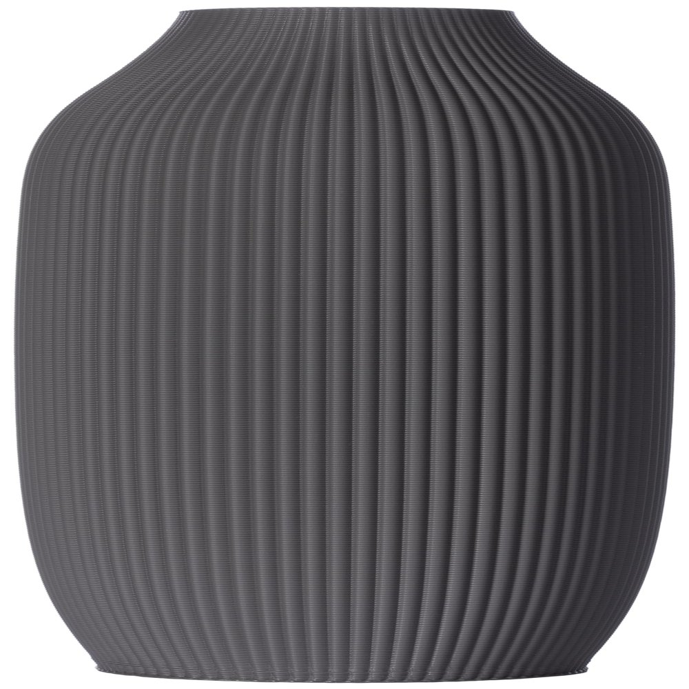 Flower Vase/Decorative Vase Stella M 22.5 cm Dark Gray for Cut/Dried Flowers | Sustainable | Watertight | Pampas Grass