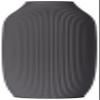 Flower Vase/Decorative Vase Stella M 22.5 cm Dark Gray for Cut/Dried Flowers | Sustainable | Watertight | Pampas Grass view 1