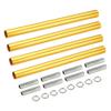 Sourcing Map 4-Piece M10 Extension Rod Set, 200 mm Coupling Nuts with Threaded Tubes, Gold view 1
