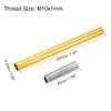 Sourcing Map 4-Piece M10 Extension Rod Set, 200 mm Coupling Nuts with Threaded Tubes, Gold view 2