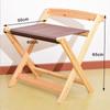 GUODDM 2-Pack Foldable Solid Wood Suitcase Stands with Backrest, Beige view 2