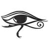 JILIP Metal Eye Wall Art, Black 3D Eye Sculpture, Eye of Horus Decor, 9.8 in/25 cm view 1