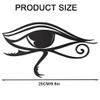 JILIP Metal Eye Wall Art, Black 3D Eye Sculpture, Eye of Horus Decor, 9.8 in/25 cm view 2