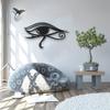 JILIP Metal Eye Wall Art, Black 3D Eye Sculpture, Eye of Horus Decor, 9.8 in/25 cm view 4