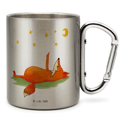 Mr. & Mrs. Panda Fox & Stars Tea Cup – Stainless Steel Travel Mug, 330 ml
