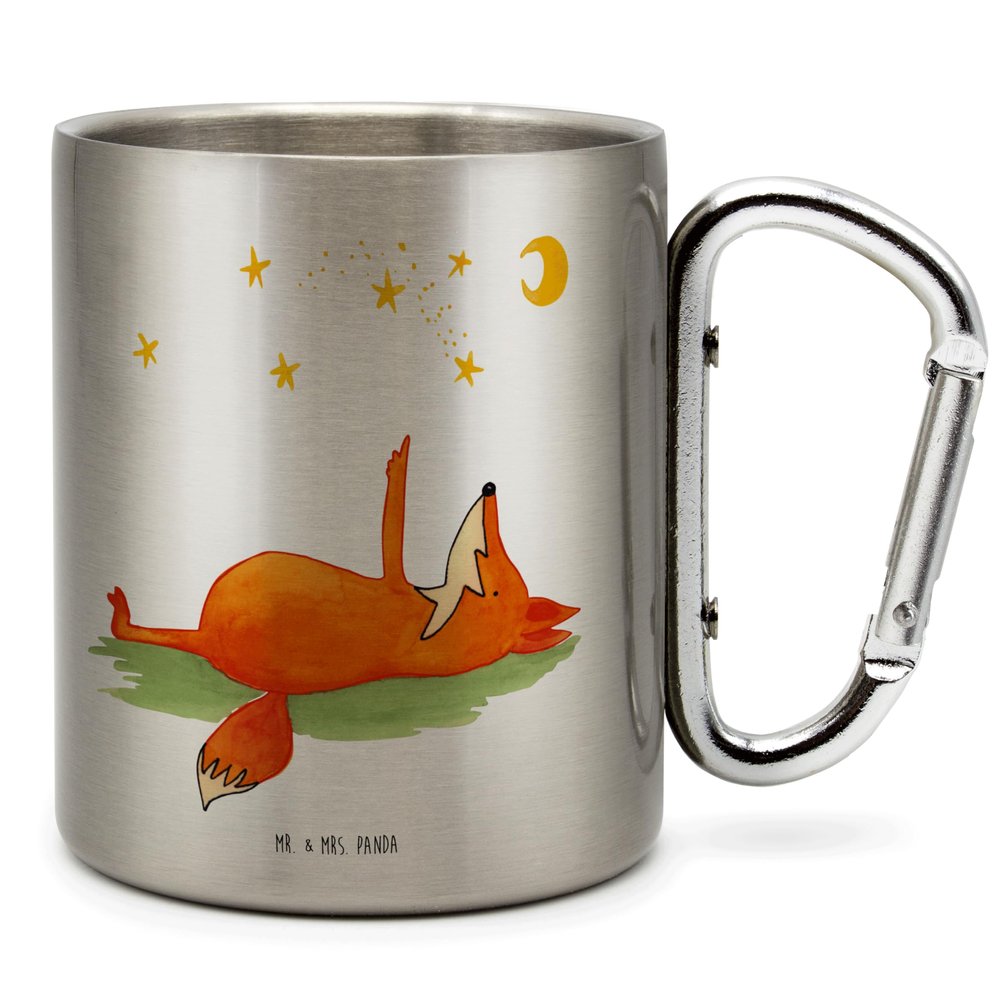 Mr. & Mrs. Panda Fox & Stars Tea Cup – Stainless Steel Travel Mug, 330 ml