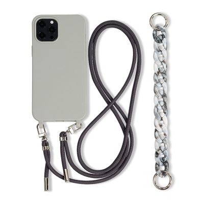 Emlivi Crossbody Phone Case with Strap for iPhone 13 Mini, Gray