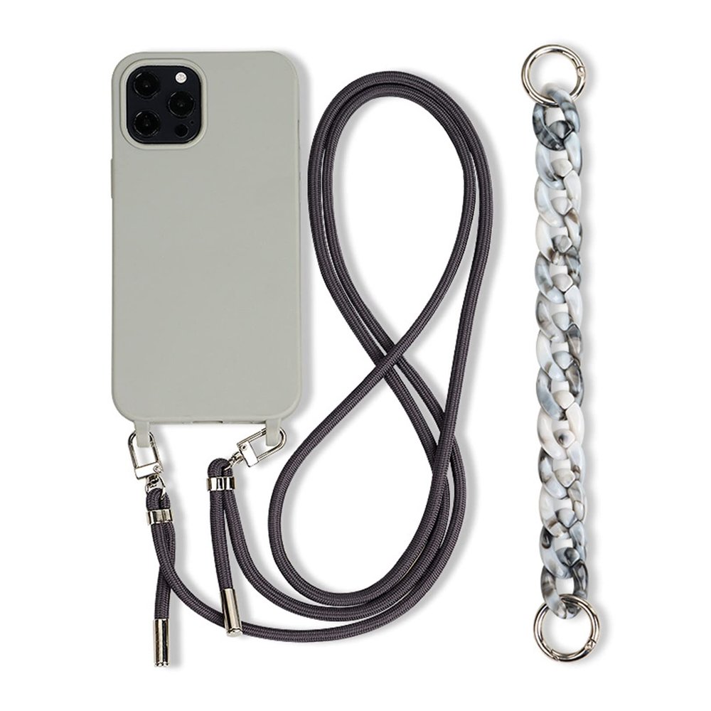 Emlivi Crossbody Phone Case with Strap for iPhone 13 Mini, Gray