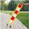 Folding Plastic Barrier, Mobile Expandable Crowd-Control System | 25 mm Steel Tube with Wheels (Color: 1.2 × 5 m) view 4