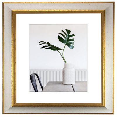 myposterframe Dysnomia Solid Wood Picture Frame 36 x 48 cm, White Gold
