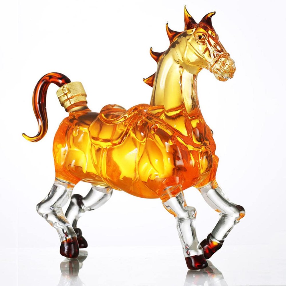 ACGrade Horse-Shaped Whiskey Decanter, 1000 mL