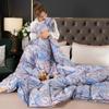 King-Size Duvet, 13.5 Tog, Luxurious Goose Feather and Down, 95% Down, 100% Cotton Cover, Anti-Dust-Mite and Anti-Allergen, Featherproof Fabric, Blue, 200 x 230 cm, 4 kg view 1