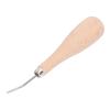 Qcwwy Curved Stitching Awl with Wooden Handle for Leathercraft view 1
