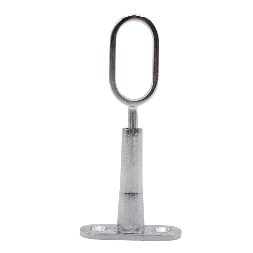 DOJA Barcelona Oval Wardrobe Rail Wall Mount | Center Support, 30.5 x 15.5 mm | 2-Pack